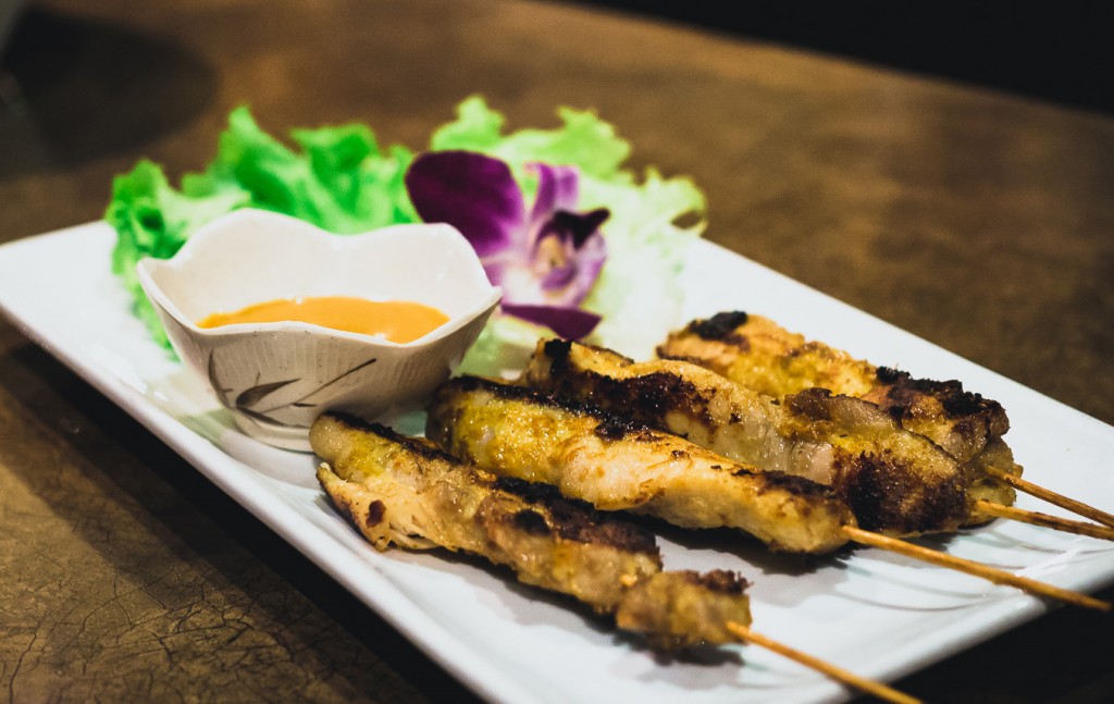 brochettes de poulet thai